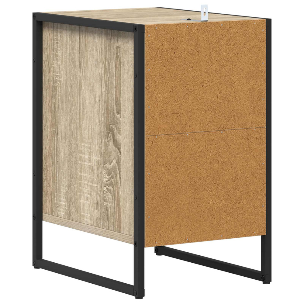 Produktbild för Sängbord 2 pcs Sonoma 39,5 x 30 x 50 cm Konstruerat trä