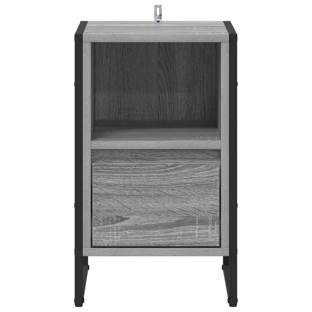 Produktbild för Sängbord 2 pcs Grå Sonoma 39,5 x 30 x 50 cm Konstruerat trä
