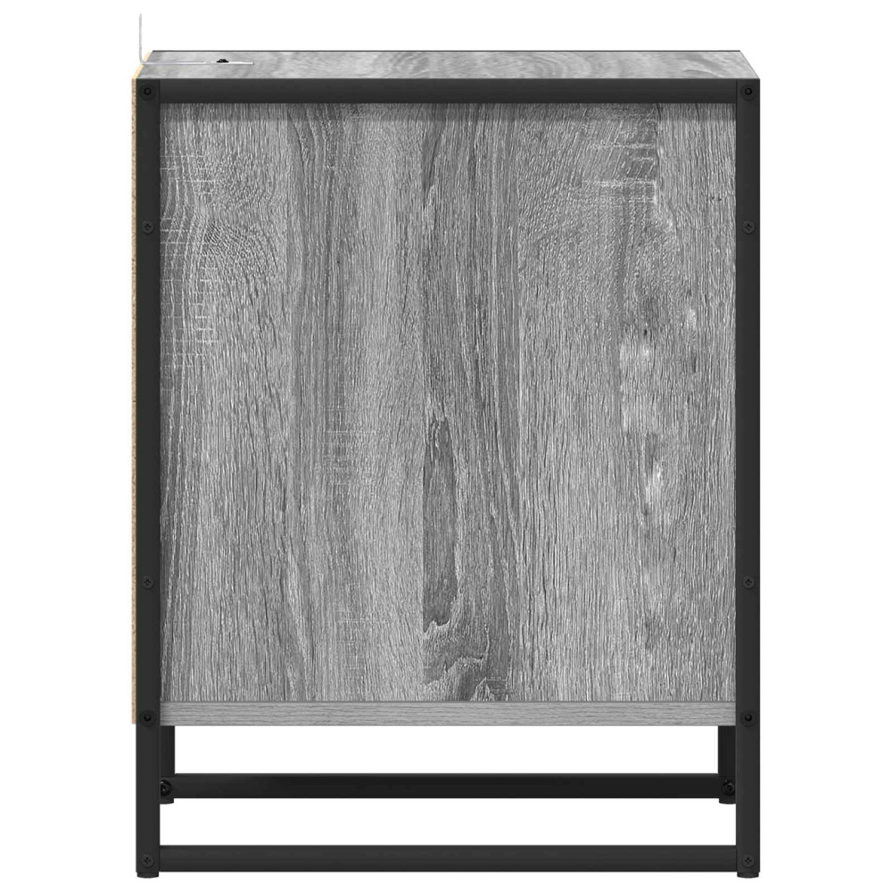 Produktbild för Sängbord 2 pcs Grå Sonoma 39,5 x 30 x 50 cm Konstruerat trä