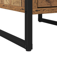 Produktbild för Sängbord med låda Gammalt trä 39,5 x 30 x 50 cm Konstruerat trä