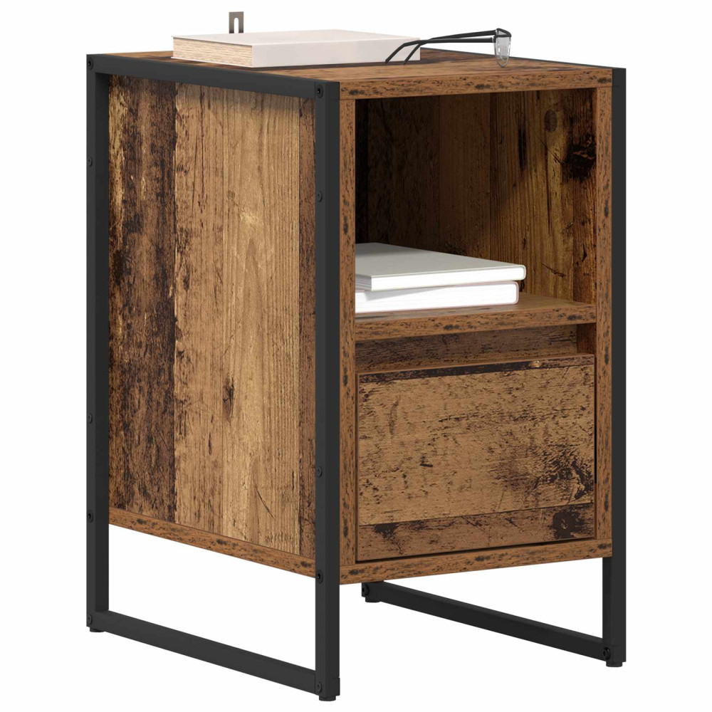 Produktbild för Sängbord 2 pcs Gammalt trä 39,5 x 30 x 50 cm Konstruerat trä
