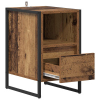 Produktbild för Sängbord 2 pcs Gammalt trä 39,5 x 30 x 50 cm Konstruerat trä