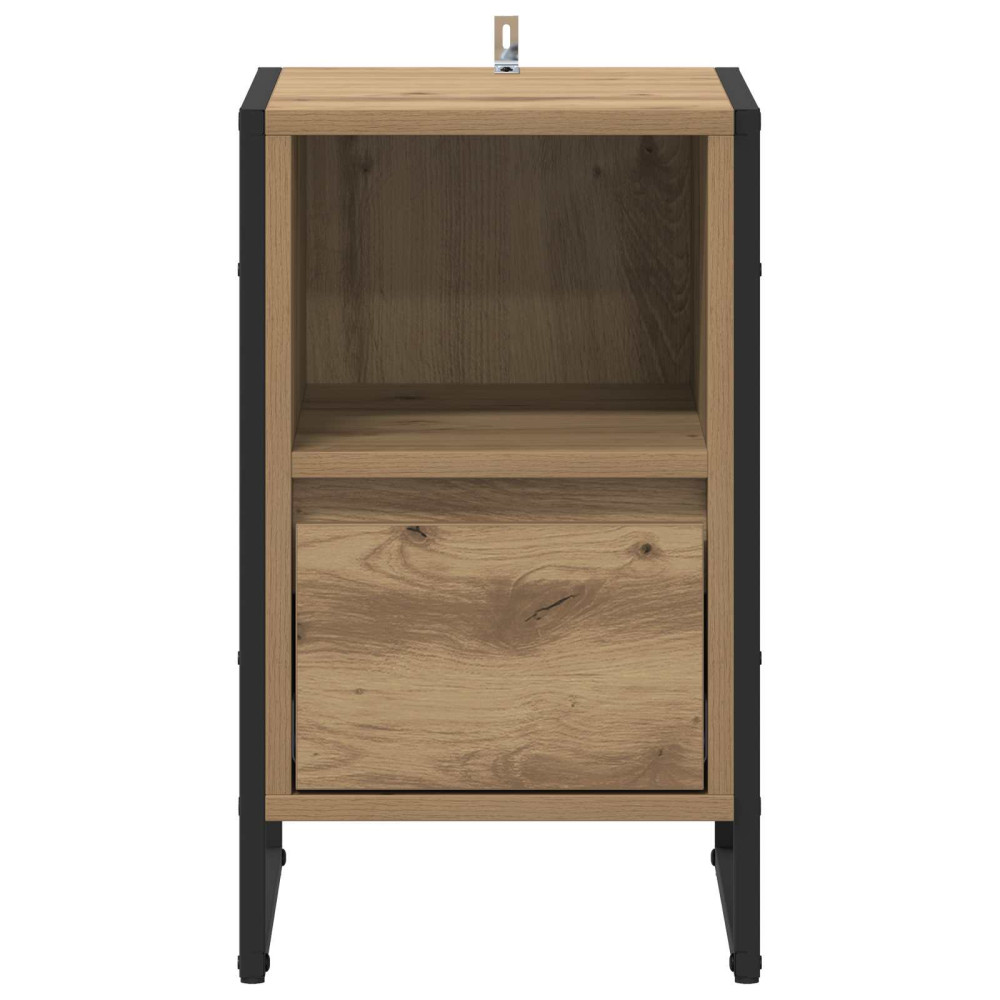 Produktbild för Sängbord med låda Artisan Ek 39,5 x 30 x 50 cm Konstruerat trä