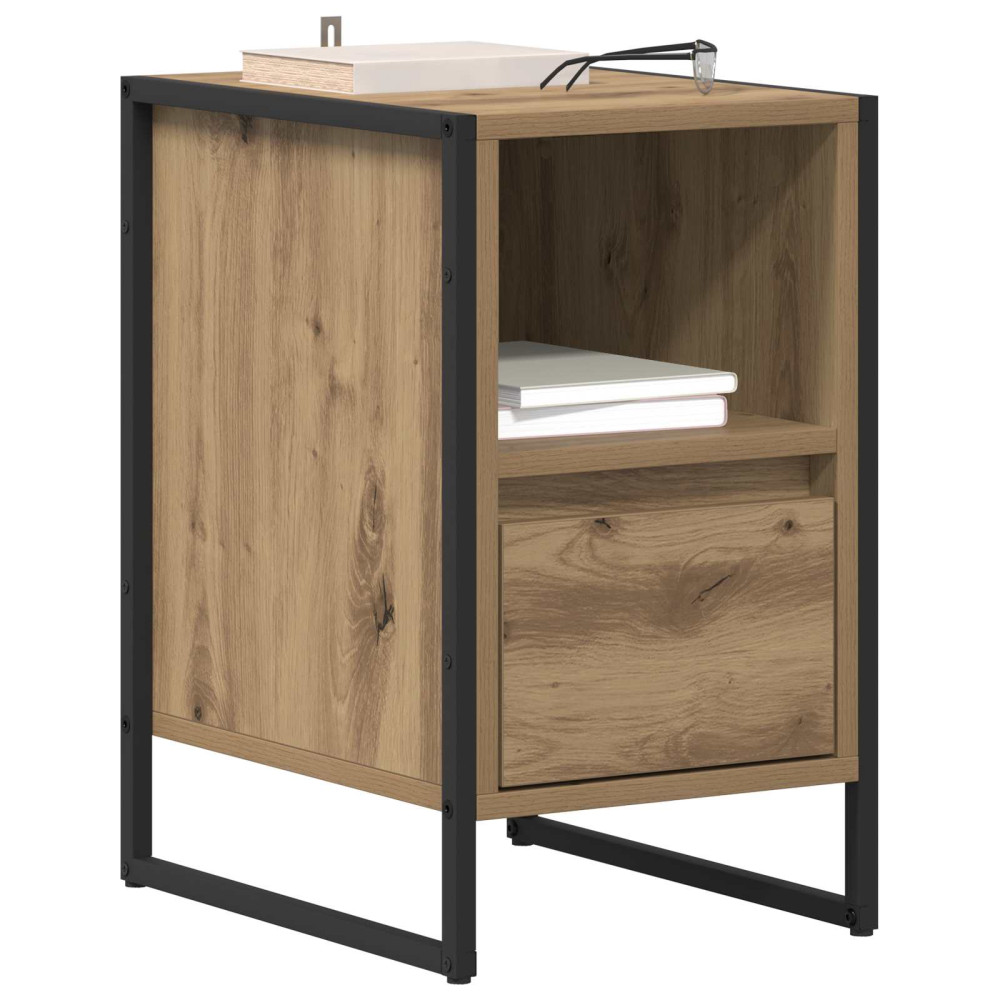 Produktbild för Sängbord 2 pcs Artisan Ek 39,5 x 30 x 50 cm Konstruerat trä