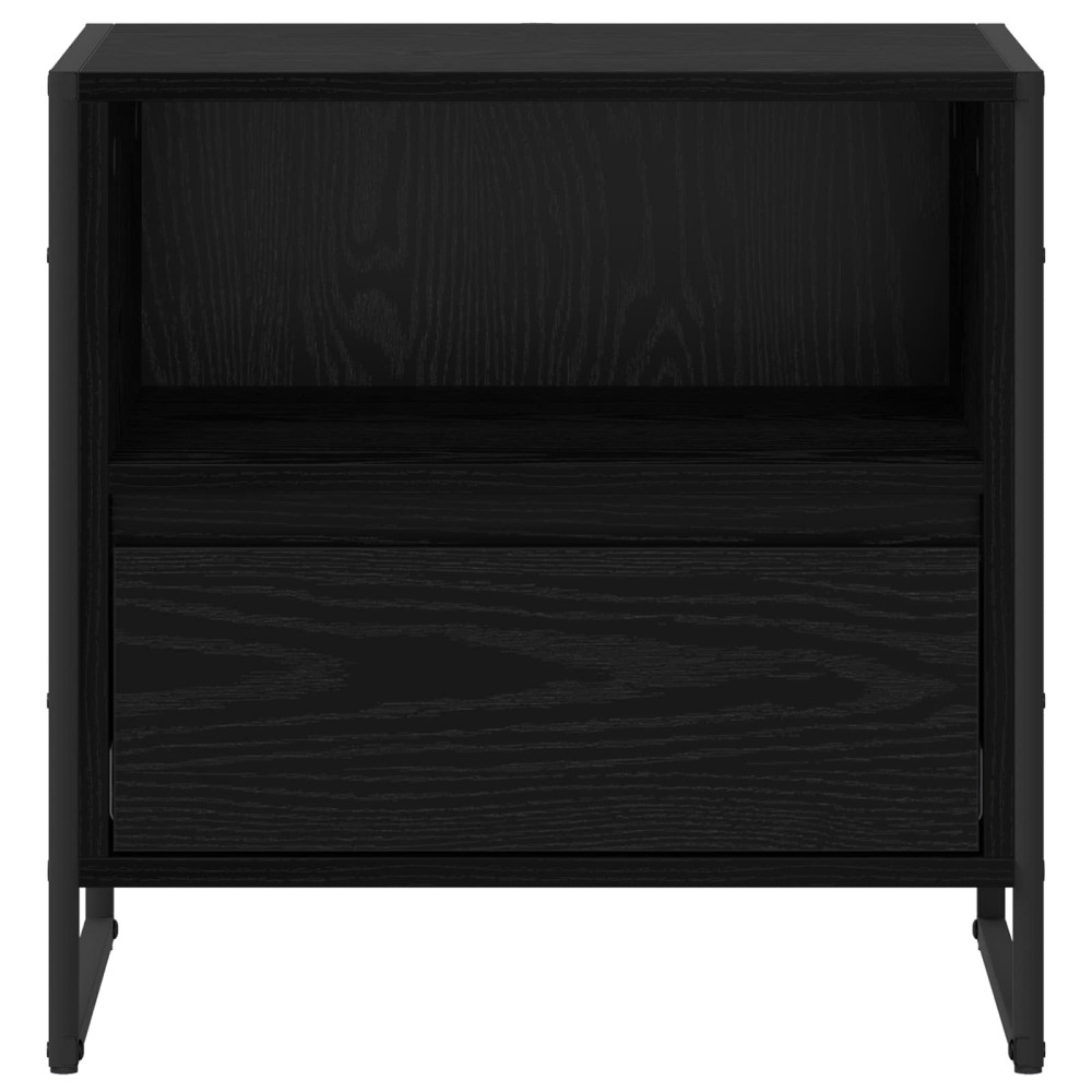 Produktbild för Sängbord 2 pcs Svart Ek 50 x 39,5 x 50 cm Konstruerat trä