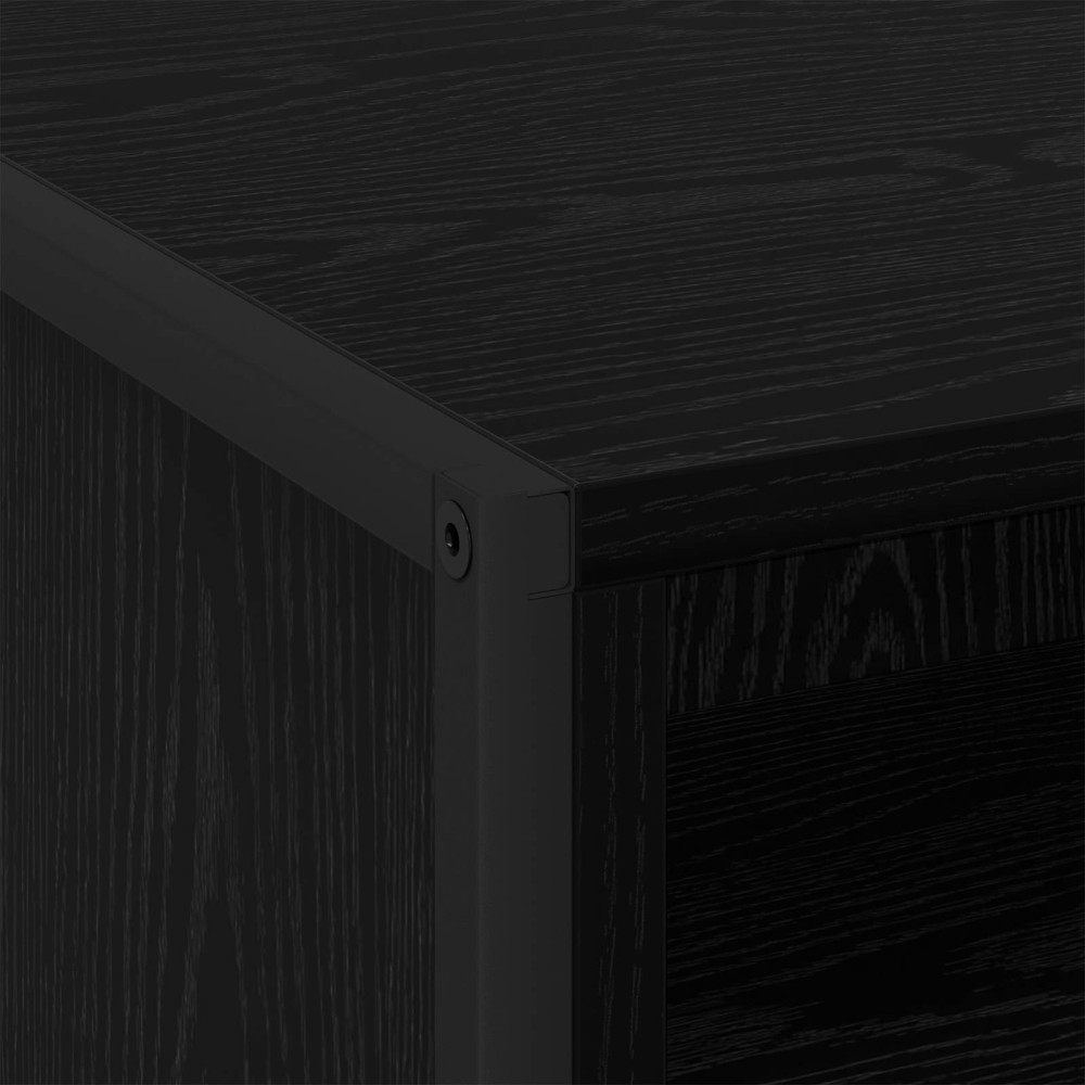 Produktbild för Sängbord 2 pcs Svart Ek 50 x 39,5 x 50 cm Konstruerat trä