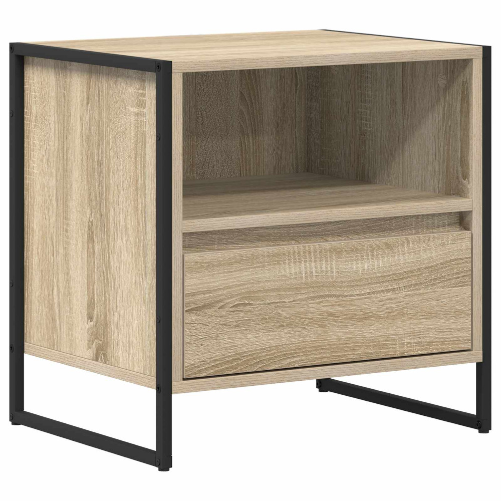 Produktbild för Sängbord med låda Sonoma 50 x 39,5 x 50 cm Konstruerat trä