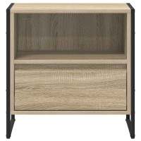 Produktbild för Sängbord med låda Sonoma 50 x 39,5 x 50 cm Konstruerat trä