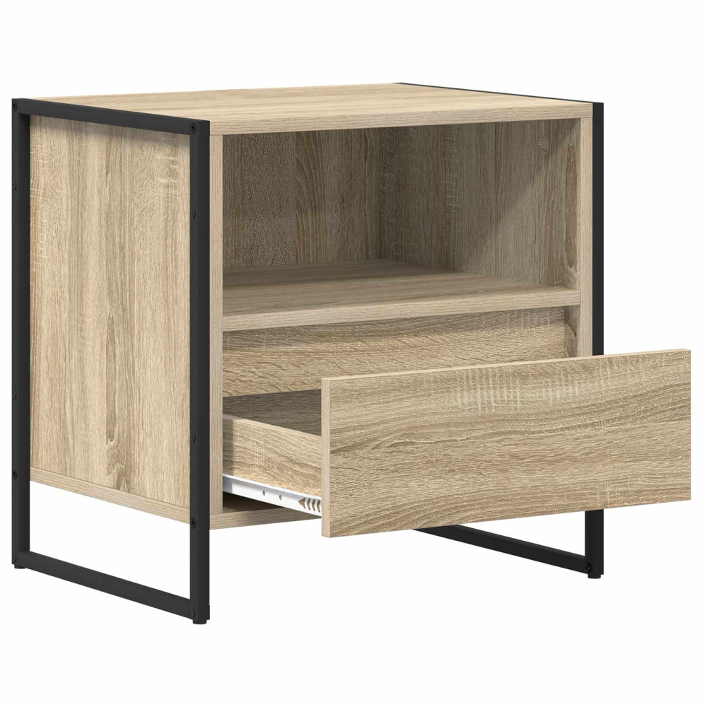Produktbild för Sängbord med låda Sonoma 50 x 39,5 x 50 cm Konstruerat trä