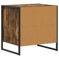 Produktbild för Sängbord med låda 2 pcs Rökek 50 x 39,5 x 50 cm Konstruerat trä