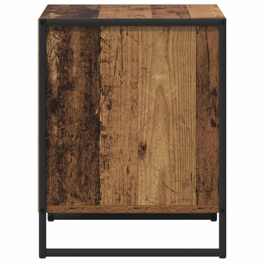 Produktbild för Sängbord med låda Gammalt trä 50 x 39,5 x 50 cm Konstruerat trä