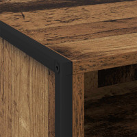 Produktbild för Sängbord med låda Gammalt trä 50 x 39,5 x 50 cm Konstruerat trä