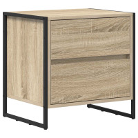 Produktbild för Sängbord med låda Sonoma 50 x 39,5 x 50 cm Konstruerat trä