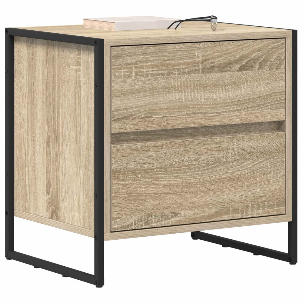 Produktbild för Sängbord med låda Sonoma 50 x 39,5 x 50 cm Konstruerat trä