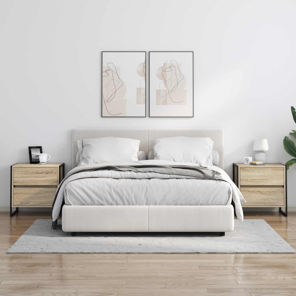 Produktbild för Sängbord med låda Sonoma 50 x 39,5 x 50 cm Konstruerat trä