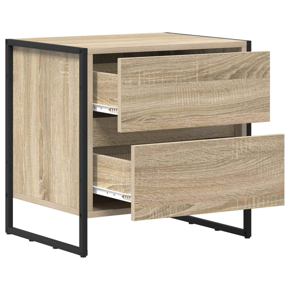 Produktbild för Sängbord med låda Sonoma 50 x 39,5 x 50 cm Konstruerat trä