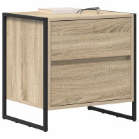 Produktbild för Sängbord 2 pcs Sonoma 50 x 39,5 x 50 cm Konstruerat trä