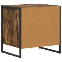 Produktbild för Sängbord med låda 2 pcs Rökek 50 x 39,5 x 50 cm Konstruerat trä