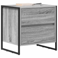 Produktbild för Sängbord 2 pcs Grå Sonoma 50 x 39,5 x 50 cm Konstruerat trä