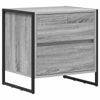 Produktbild för Sängbord 2 pcs Grå Sonoma 50 x 39,5 x 50 cm Konstruerat trä