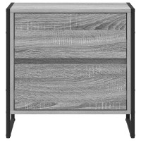 Produktbild för Sängbord 2 pcs Grå Sonoma 50 x 39,5 x 50 cm Konstruerat trä