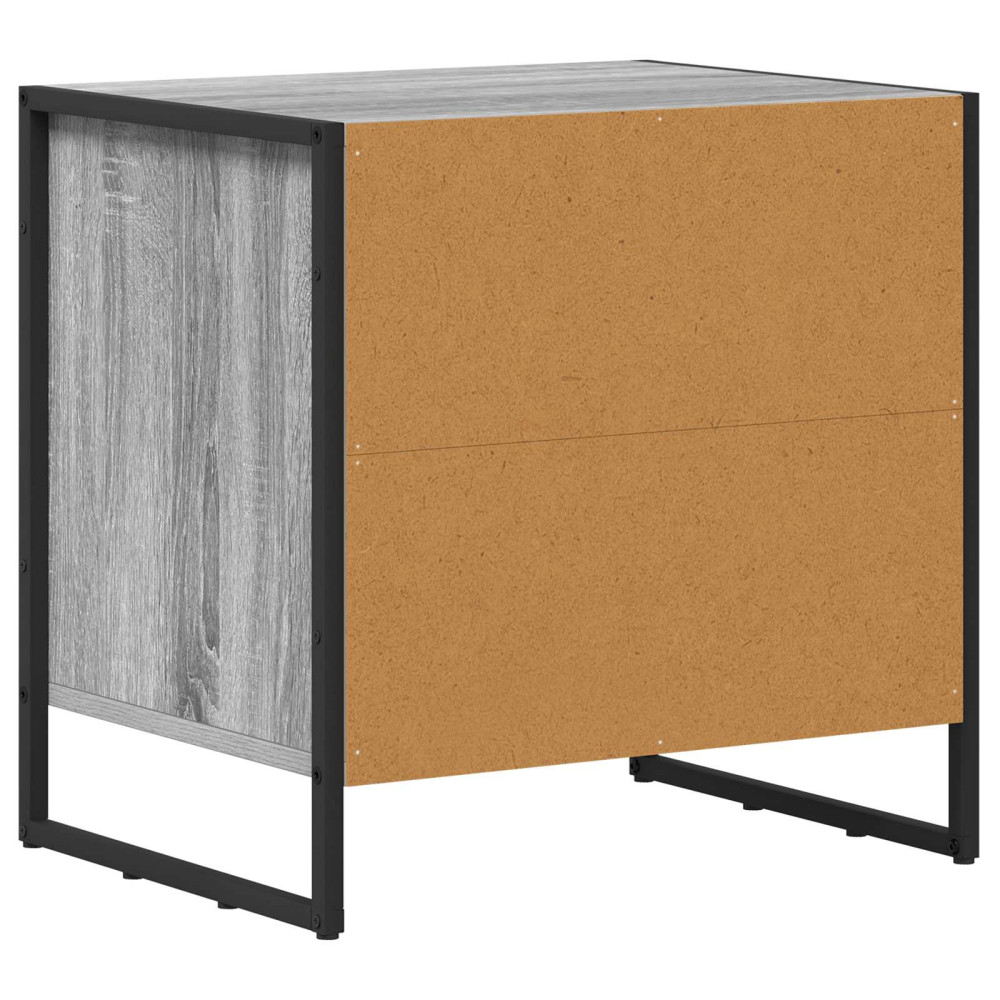 Produktbild för Sängbord 2 pcs Grå Sonoma 50 x 39,5 x 50 cm Konstruerat trä