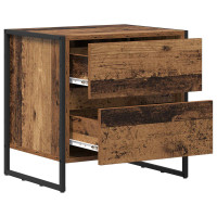 Produktbild för Sängbord 2 pcs Gammalt trä 50 x 39,5 x 50 cm Konstruerat trä