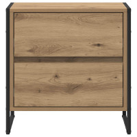 Produktbild för Sängbord 2 st Artisan Ek 50 x 39,5 x 50 cm Konstruerat trä