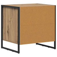 Produktbild för Sängbord 2 st Artisan Ek 50 x 39,5 x 50 cm Konstruerat trä