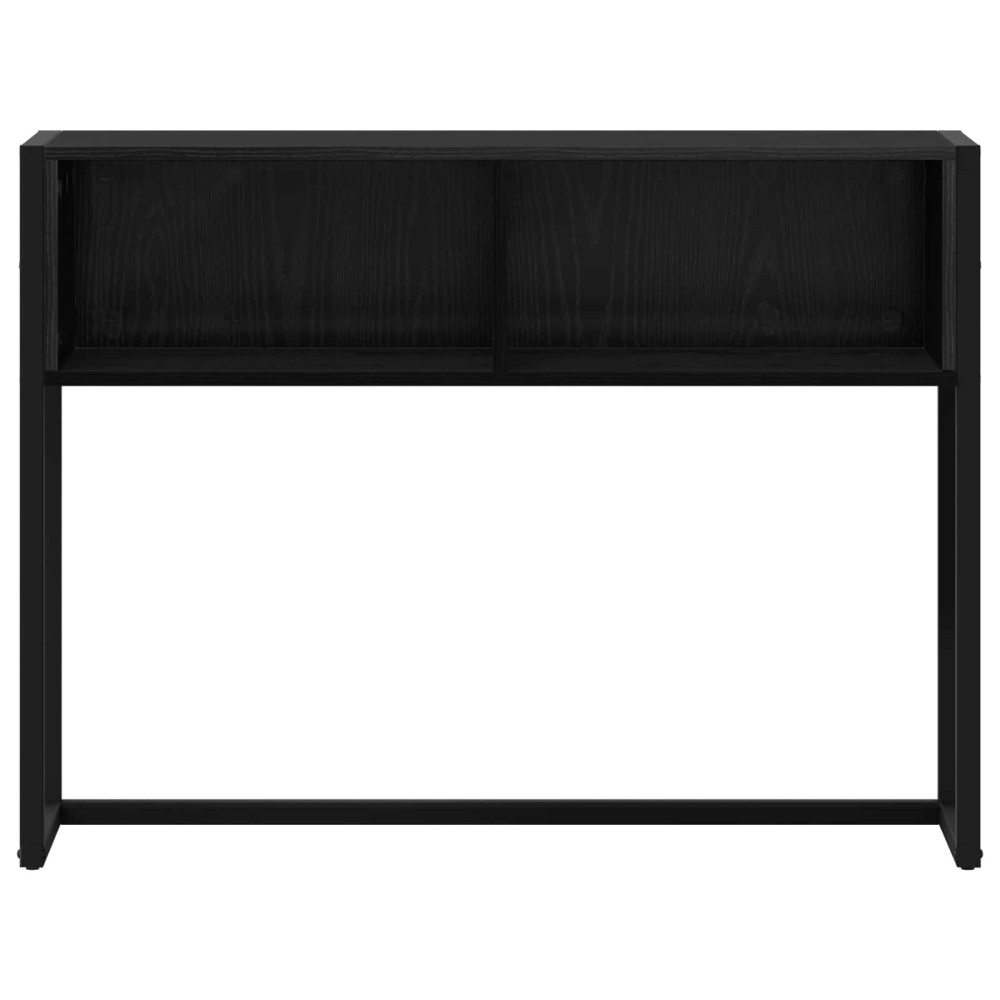 Produktbild för Sidobord med lagring Svart Ek 100 x 36 x 75 cm Konstruerat trä