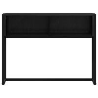 Produktbild för Sidobord med lagring Svart Ek 100 x 36 x 75 cm Konstruerat trä