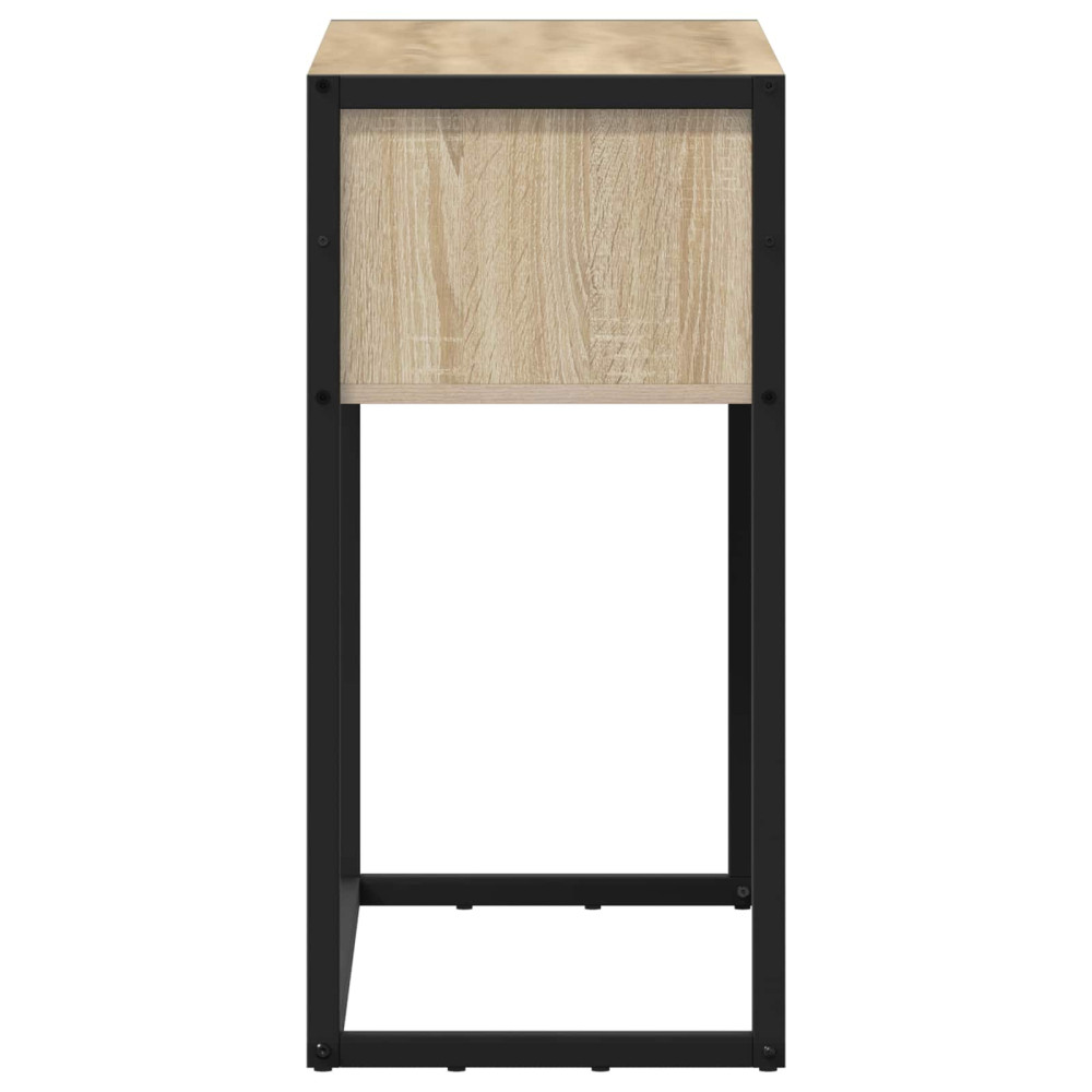 Produktbild för Sidobord med lagring Sonoma 100 x 36 x 75 cm Konstruerat trä