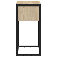 Produktbild för Sidobord med lagring Sonoma 100 x 36 x 75 cm Konstruerat trä
