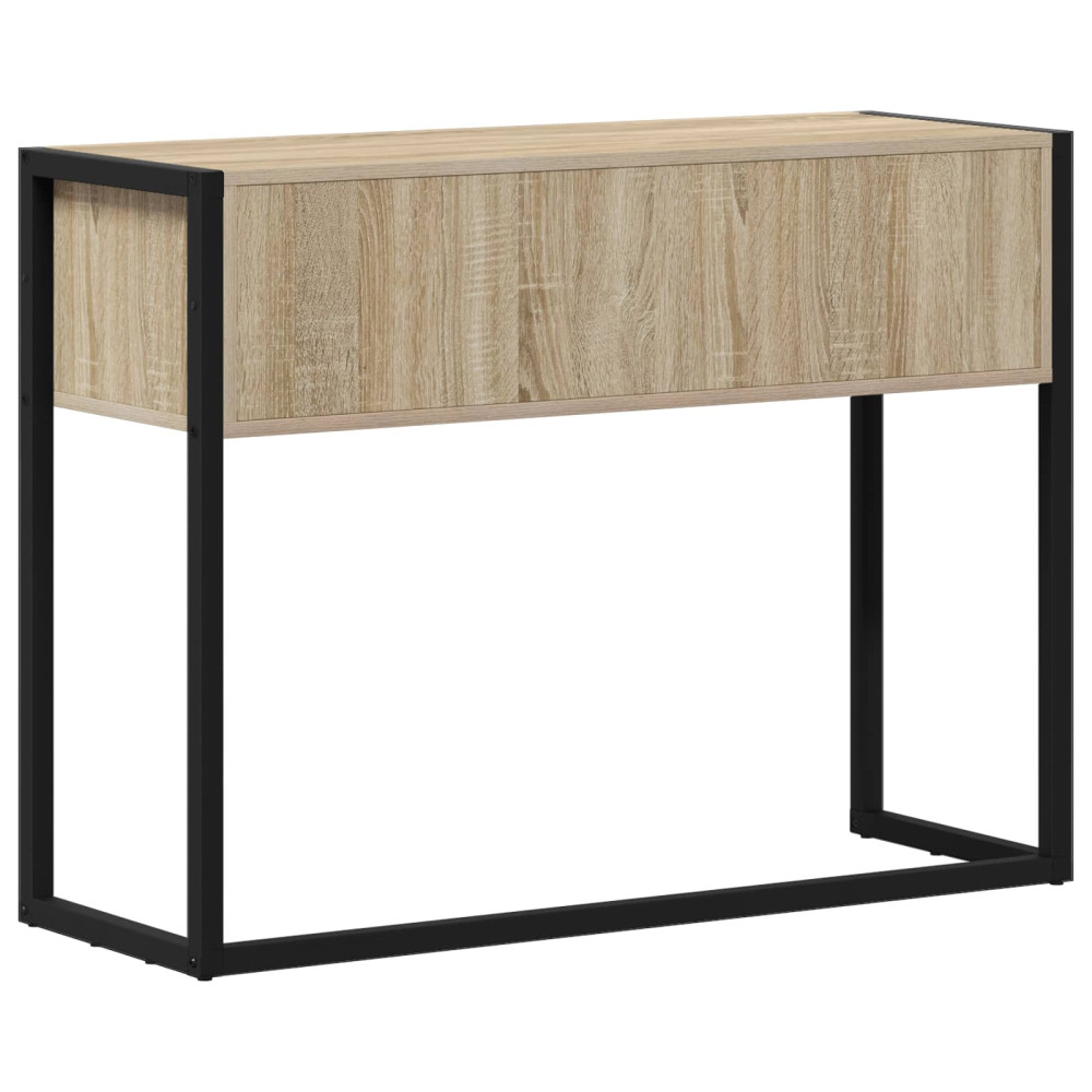 Produktbild för Sidobord med lagring Sonoma 100 x 36 x 75 cm Konstruerat trä