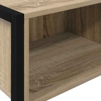 Produktbild för Sidobord med lagring Sonoma 100 x 36 x 75 cm Konstruerat trä