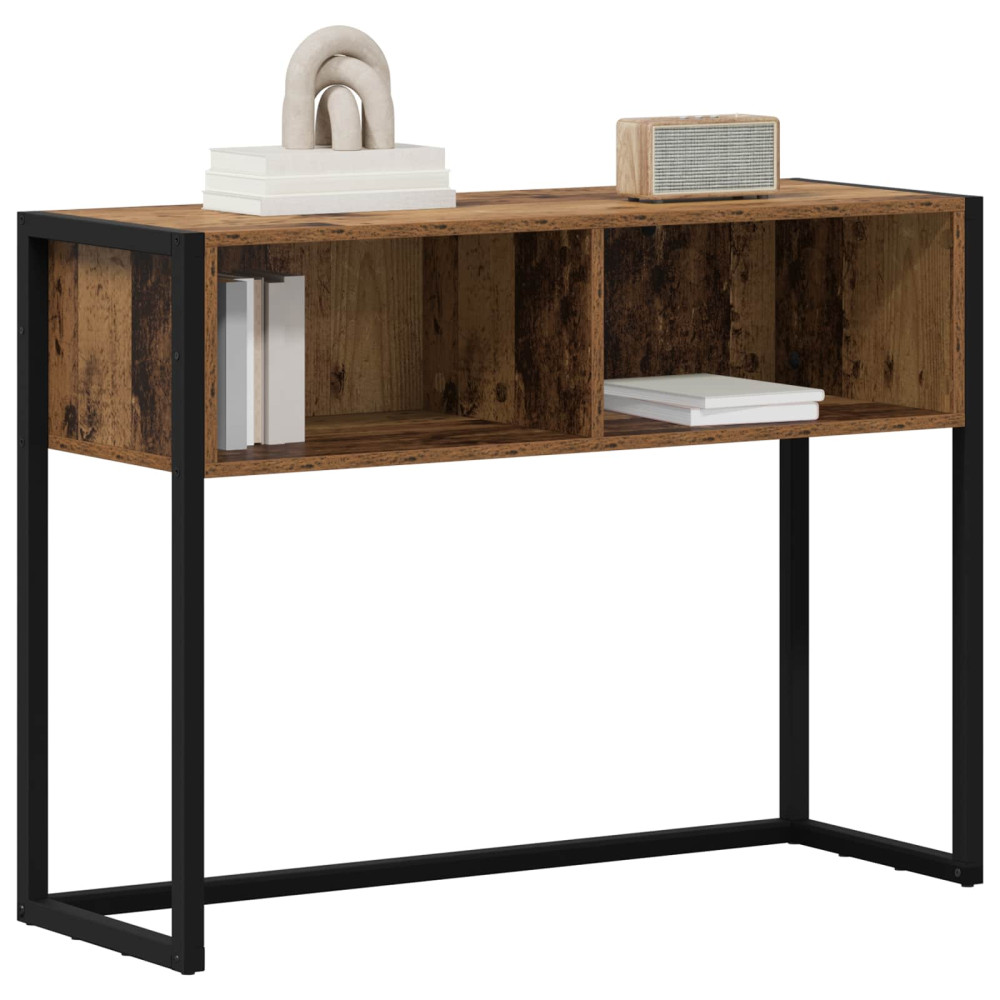 Produktbild för Sidobord Gammalt trä 100 x 36 x 75 cm Konstruerat trä