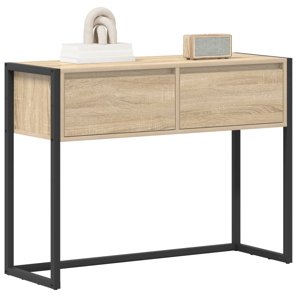 Produktbild för Sidobord med låda Sonoma 100 x 36 x 75 cm Konstruerat trä