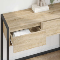 Produktbild för Sidobord med låda Sonoma 100 x 36 x 75 cm Konstruerat trä