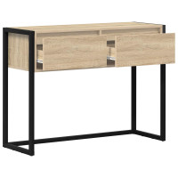 Produktbild för Sidobord med låda Sonoma 100 x 36 x 75 cm Konstruerat trä