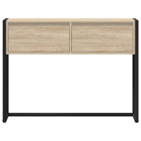 Produktbild för Sidobord med låda Sonoma 100 x 36 x 75 cm Konstruerat trä
