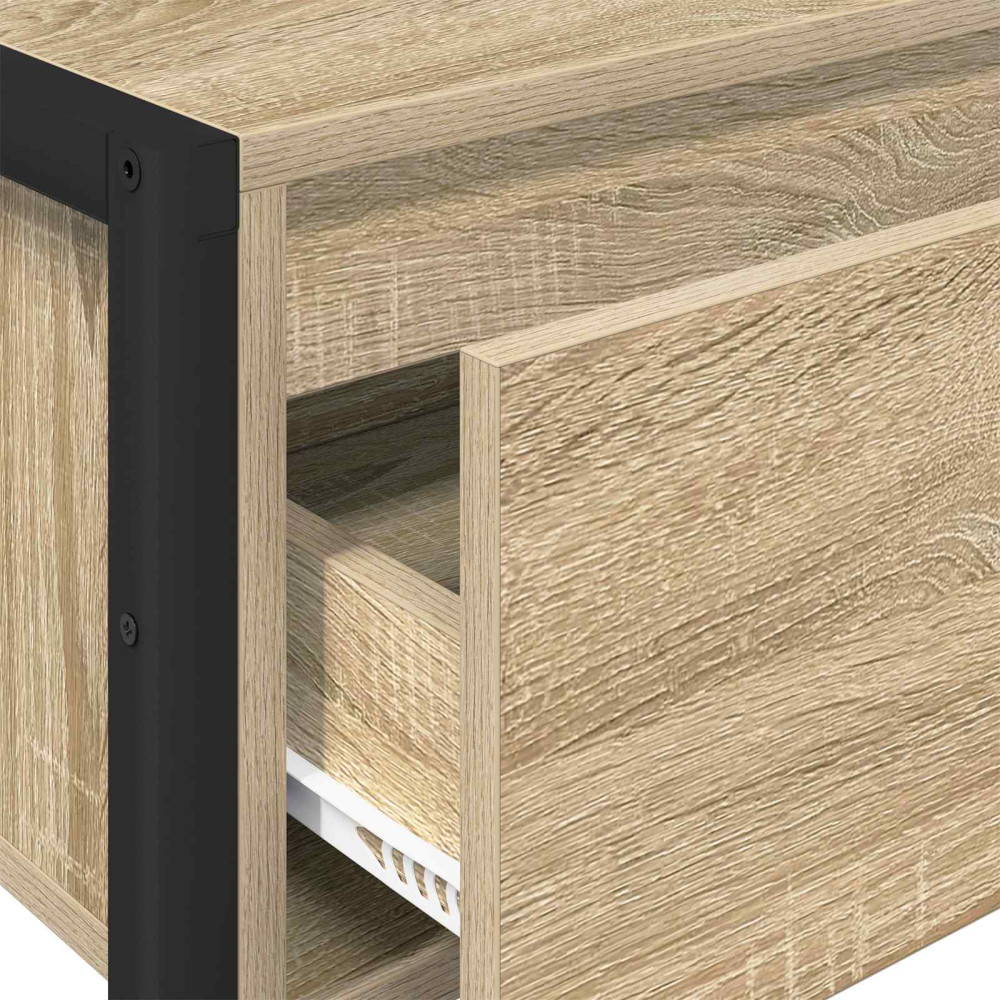 Produktbild för Sidobord med låda Sonoma 100 x 36 x 75 cm Konstruerat trä