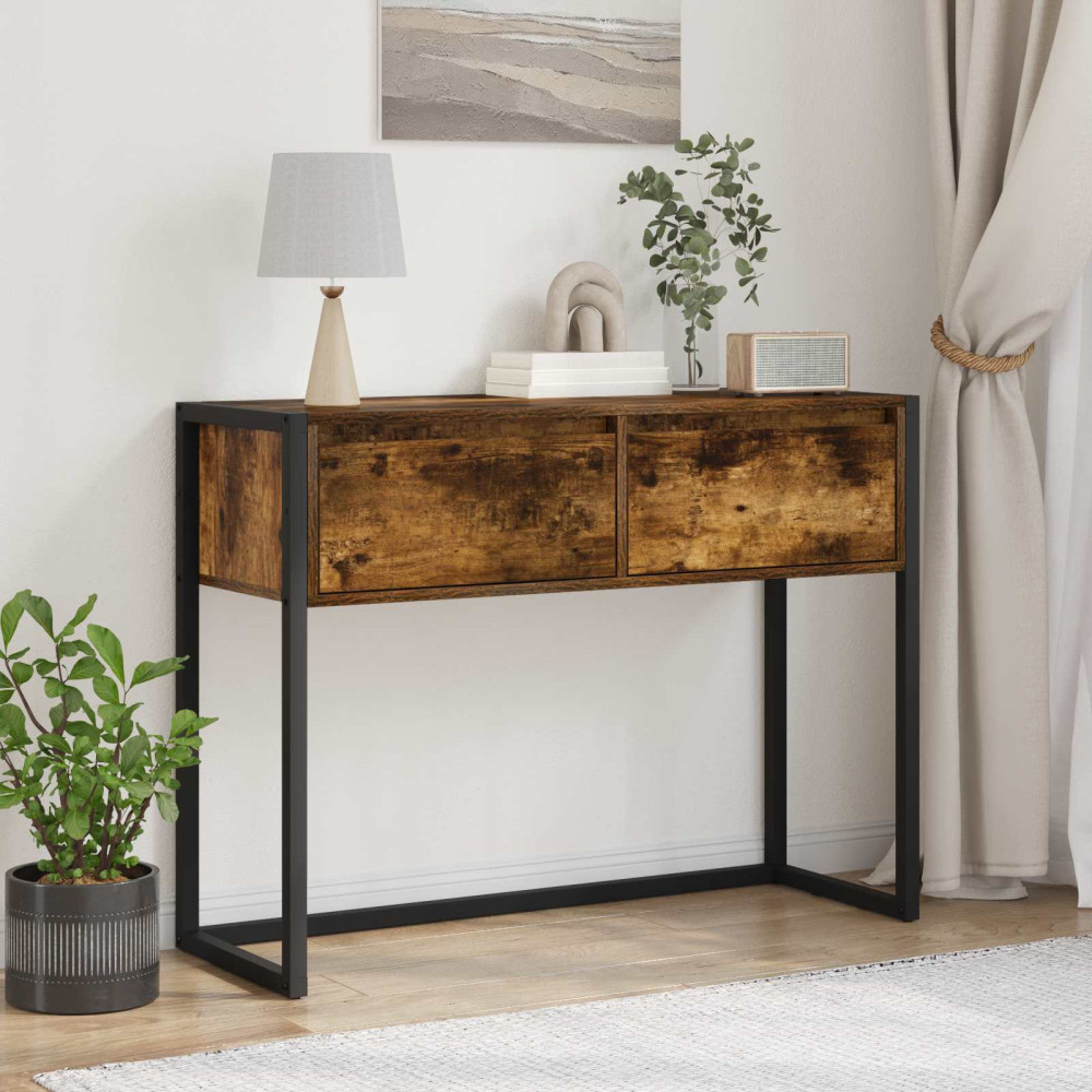 Produktbild för Sidobord med låda Rökek 100 x 36 x 75 cm Konstruerat trä