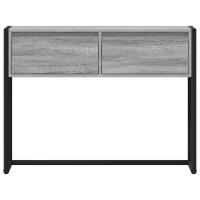 Produktbild för Sidobord med låda Grå Sonoma 100 x 36 x 75 cm Konstruerat trä