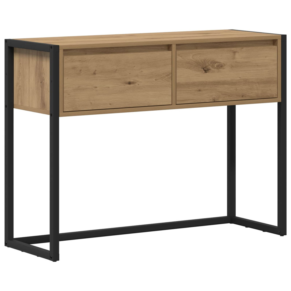Produktbild för Sidobord med låda Artisan Ek 100 x 36 x 75 cm Konstruerat trä