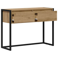 Produktbild för Sidobord med låda Artisan Ek 100 x 36 x 75 cm Konstruerat trä