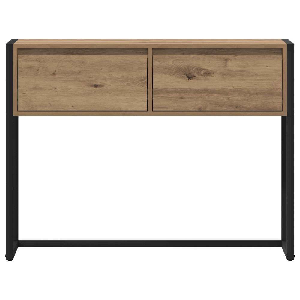 Produktbild för Sidobord med låda Artisan Ek 100 x 36 x 75 cm Konstruerat trä