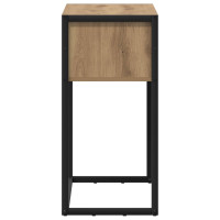 Produktbild för Sidobord med låda Artisan Ek 100 x 36 x 75 cm Konstruerat trä