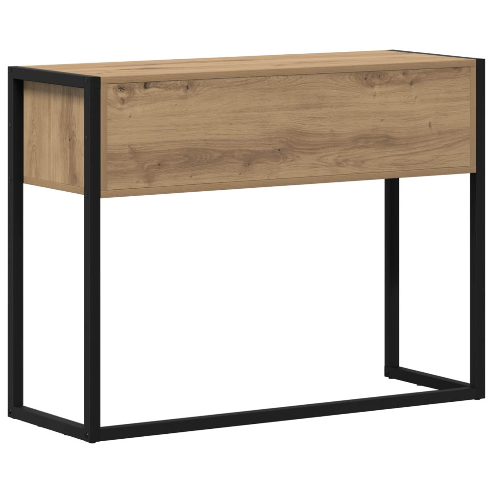 Produktbild för Sidobord med låda Artisan Ek 100 x 36 x 75 cm Konstruerat trä
