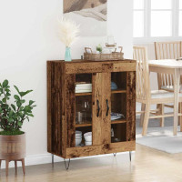 Produktbild för Sideboard Gammalt trä 69,5 x 34 x 90 cm Konstruerat trä