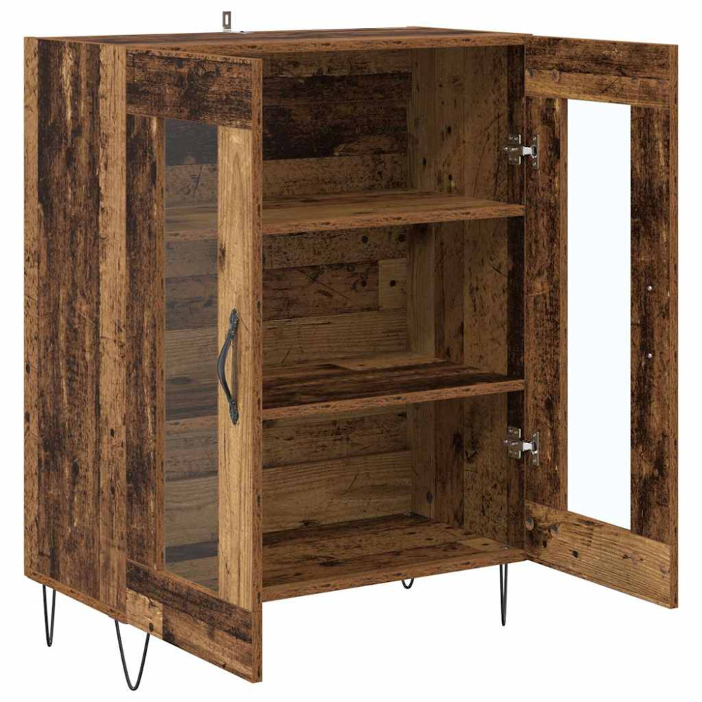 Produktbild för Sideboard Gammalt trä 69,5 x 34 x 90 cm Konstruerat trä